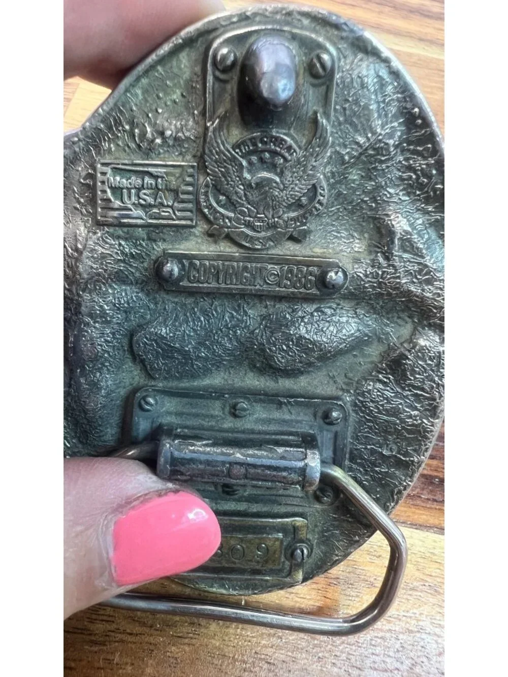 Vintage Linesman belt buckle, circa 1986, USA made